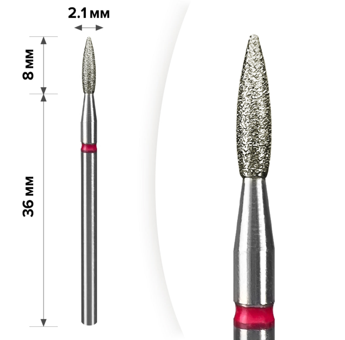 mART diamond drill bit flame red 2.1*8